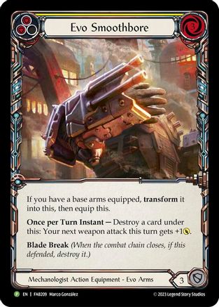 Evo Smoothbore - FAB209 (FAB209) [Flesh and Blood: Promo Cards] Rainbow Foil - Deck Out Gaming