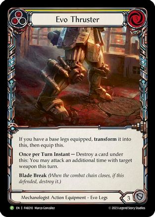 Evo Thruster - FAB210 (FAB210) [Flesh and Blood: Promo Cards] Rainbow Foil - Deck Out Gaming