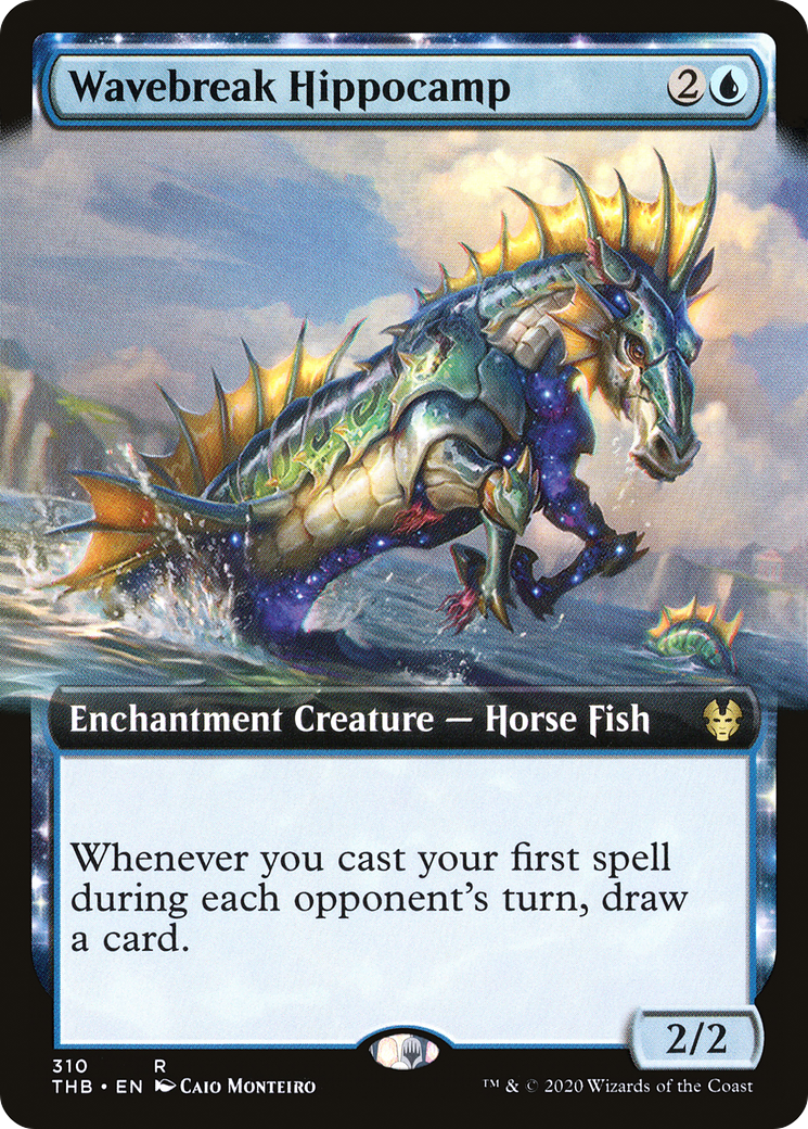 Wavebreak Hippocamp (Extended Art) (310) [Theros Beyond Death] foil - Deck Out Gaming