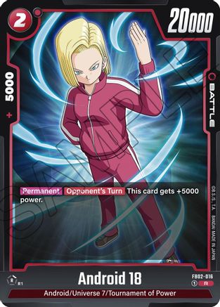 Android 18 - FB02-016 (FB02-016) [Blazing Aura] Foil - Deck Out Gaming