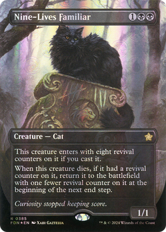 Nine-Lives Familiar (Borderless) (Mana Foil) (385) [Foundations] foil - Deck Out Gaming