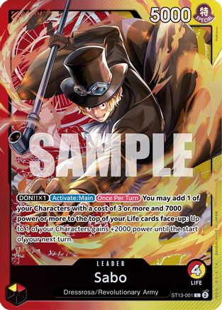 Sabo (001) (ST13-001) [Ultra Deck: The Three Brothers] Foil - Deck Out Gaming
