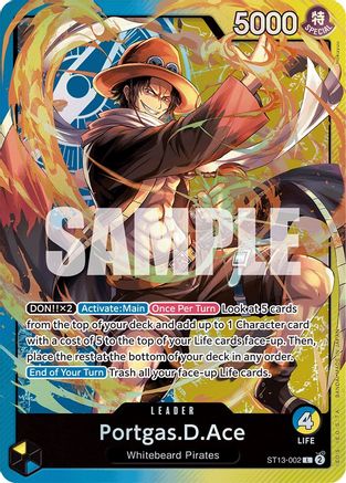Portgas.D.Ace (002) (ST13-002) [Ultra Deck: The Three Brothers] Foil - Deck Out Gaming