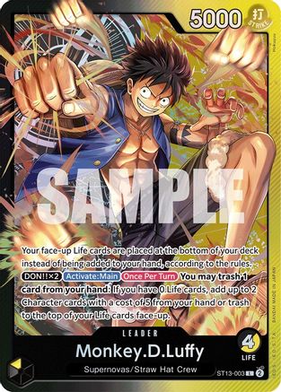 Monkey.D.Luffy (003) (ST13-003) [Ultra Deck: The Three Brothers] Foil - Deck Out Gaming
