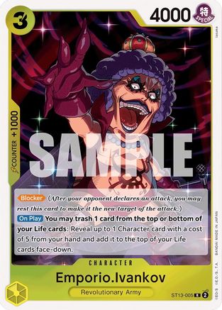 Emporio.Ivankov (ST13-005) [Ultra Deck: The Three Brothers] Foil - Deck Out Gaming