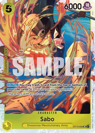 Sabo (008) (ST13-008) [Ultra Deck: The Three Brothers] Foil - Deck Out Gaming