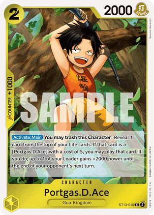 Portgas.D.Ace (010) (ST13-010) [Ultra Deck: The Three Brothers] Foil - Deck Out Gaming