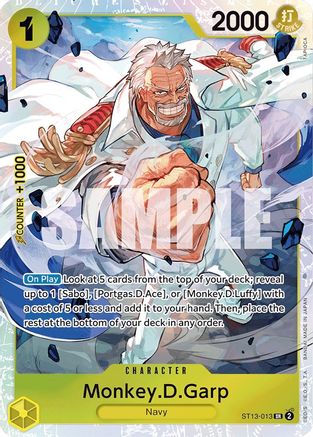 Monkey.D.Garp (ST13-013) [Ultra Deck: The Three Brothers] Foil - Deck Out Gaming