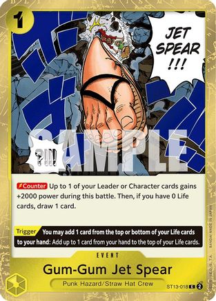 Gum-Gum Jet Spear (ST13-018) [Ultra Deck: The Three Brothers] Foil