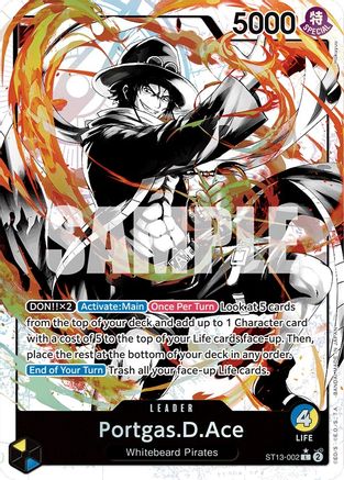 Portgas.D.Ace (002) (Parallel) (ST13-002) [Ultra Deck: The Three Brothers] Foil - Deck Out Gaming