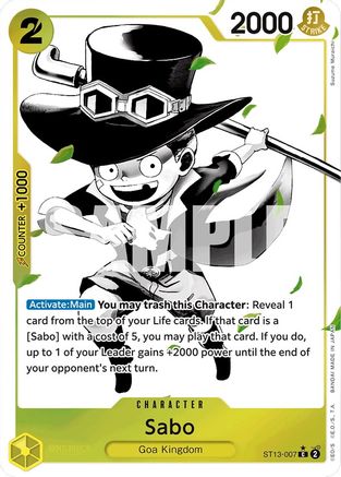Sabo (007) (Parallel) (ST13-007) [Ultra Deck: The Three Brothers] Foil - Deck Out Gaming