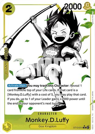 Monkey.D.Luffy (014) (Parallel) (ST13-014) [Ultra Deck: The Three Brothers] Foil - Deck Out Gaming