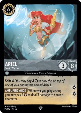 Ariel - Sonic Warrior (175/204) [Ursulas Return] - Deck Out Gaming