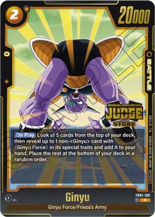 Ginyu - FB01-108 (Judge Pack (Store Judge) 01) (FB01-108) [Tournament and Championship Promos] Foil - Deck Out Gaming