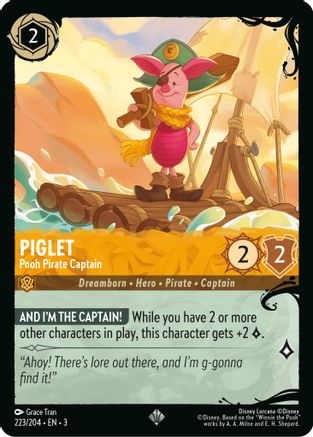 Piglet - Pooh Pirate Captain (223/204) (223/204) [Ursulas Return] Cold Foil - Deck Out Gaming