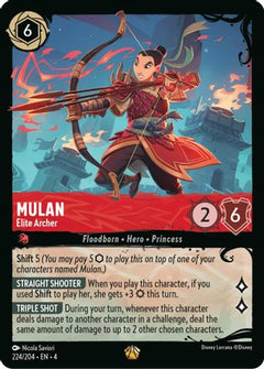 Mulan - Elite Archer (224/204) (244/204) [Ursulas Return] Cold Foil - Deck Out Gaming