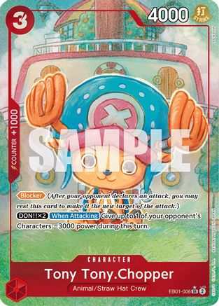 Tony Tony.Chopper (Alternate Art) (EB01-006) [Extra Booster: Memorial Collection] Foil - Deck Out Gaming