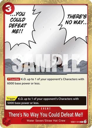 There's No Way You Could Defeat Me!! (EB01-010) [Extra Booster: Memorial Collection] Foil - Deck Out Gaming