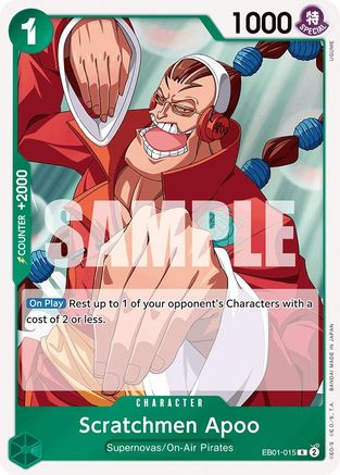 Scratchmen Apoo (EB01-015) [Extra Booster: Memorial Collection] Foil - Deck Out Gaming