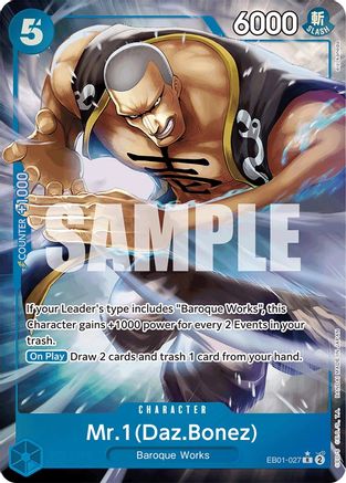 Mr. 1 (Daz.Bonez) (Alternate Art) (EB01-027) [Extra Booster: Memorial Collection] Foil - Deck Out Gaming