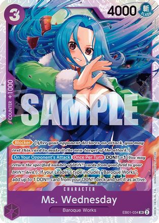 Ms. Wednesday (EB01-034) [Extra Booster: Memorial Collection] Foil - Deck Out Gaming