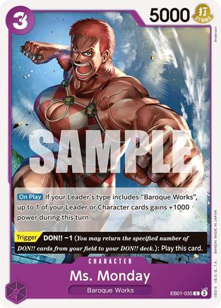 Ms. Monday (EB01-035) [Extra Booster: Memorial Collection] - Deck Out Gaming