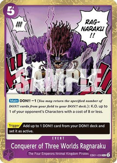 Conquerer of Three Worlds Ragnaraku (EB01-039) [Extra Booster: Memorial Collection] Foil - Deck Out Gaming