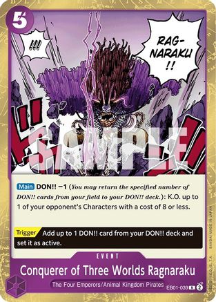 Conquerer of Three Worlds Ragnaraku (EB01-039) [Extra Booster: Memorial Collection] Foil - Deck Out Gaming