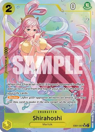 Shirahoshi (Alternate Art) (EB01-057) [Extra Booster: Memorial Collection] Foil - Deck Out Gaming