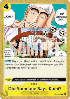 Did Someone Say...Kami? (EB01-060) [Extra Booster: Memorial Collection] - Deck Out Gaming