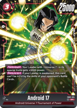 Android 17 - FB02-015 (FB02-015) [Blazing Aura] Foil - Deck Out Gaming