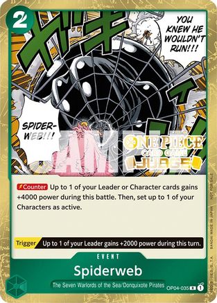 Spiderweb (Judge Pack Vol. 3) (OP04-035) [One Piece Promotion Cards] Foil - Deck Out Gaming