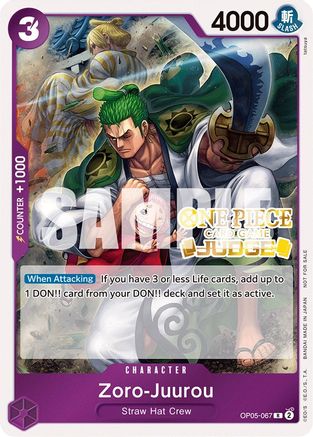 Zoro-Juurou (Judge Pack Vol. 3) (OP05-067) [One Piece Promotion Cards] Foil - Deck Out Gaming