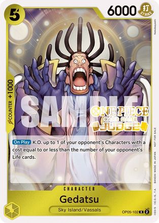 Gedatsu (Judge Pack Vol. 3) (OP05-102) [One Piece Promotion Cards] Foil - Deck Out Gaming