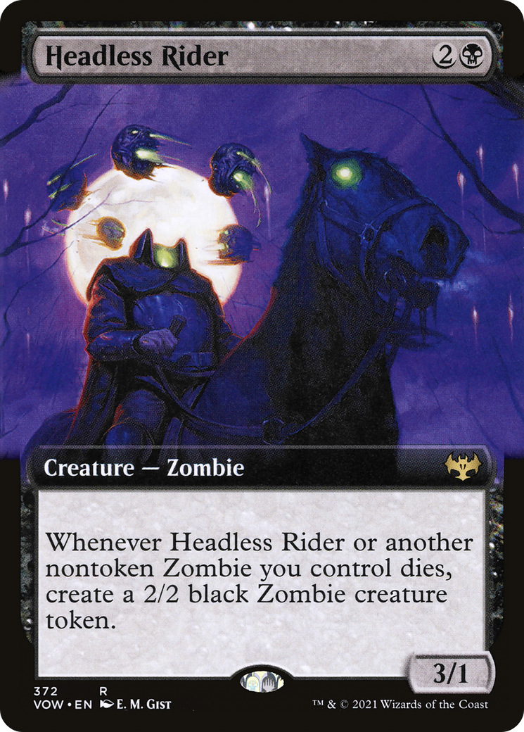 Headless Rider (Extended Art) (372) [Innistrad: Crimson Vow] foil - Deck Out Gaming