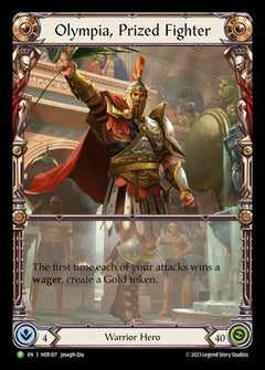 Olympia, Prized Fighter - HER107 (HER107) [Flesh and Blood: Promo Cards] Rainbow Foil - Deck Out Gaming
