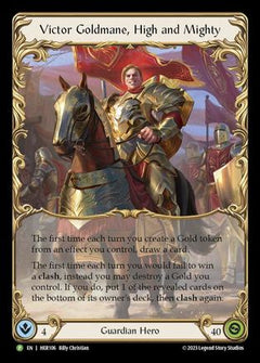 Victor Goldmane, High and Mighty - HER106 (HER106) [Flesh and Blood: Promo Cards] Rainbow Foil - Deck Out Gaming