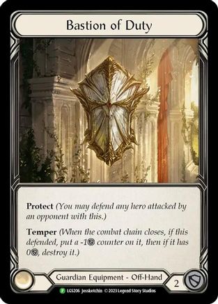 Bastion of Duty - LGS206 (LGS206) [Flesh and Blood: Promo Cards] Rainbow Foil - Deck Out Gaming