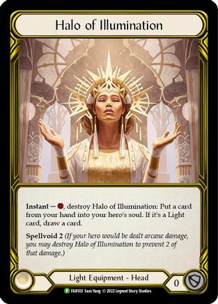 Halo of Illumination (Golden) - FAB103 (FAB103) [Flesh and Blood: Promo Cards] Cold Foil - Deck Out Gaming