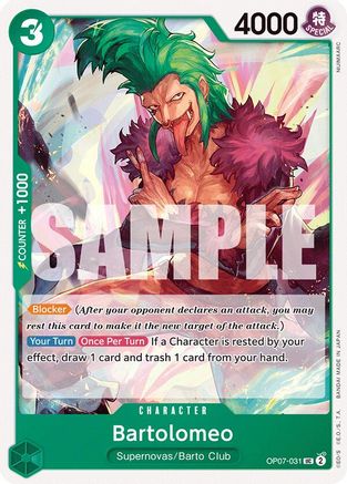 Bartolomeo (OP07-031) [500 Years in the Future] - Deck Out Gaming