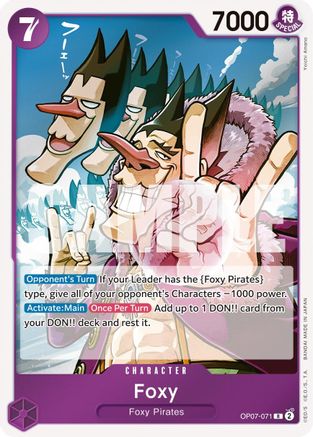 Foxy (071) (OP07-071) [500 Years in the Future] Foil - Deck Out Gaming