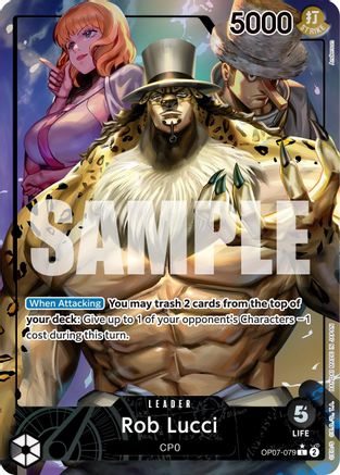 Rob Lucci (079) (Parallel) (OP07-079) [500 Years in the Future] Foil - Deck Out Gaming