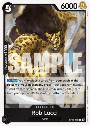 Rob Lucci (093) (OP07-093) [500 Years in the Future] Foil - Deck Out Gaming
