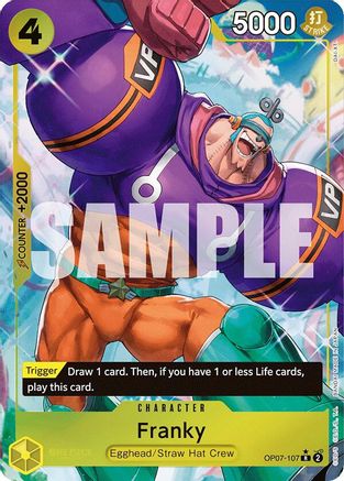 Franky (Parallel) (OP07-107) [500 Years in the Future] Foil - Deck Out Gaming