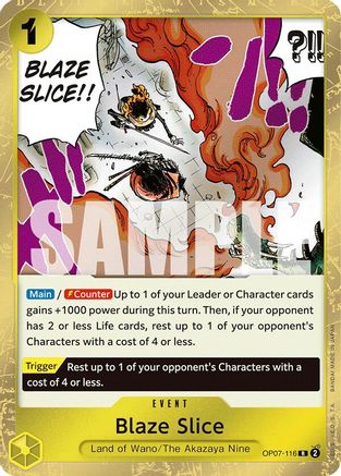 Blaze Slice (OP07-116) [500 Years in the Future] Foil - Deck Out Gaming