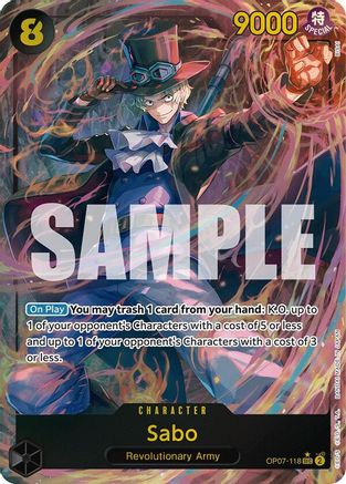 Sabo (Parallel) (OP07-118) [500 Years in the Future] Foil - Deck Out Gaming