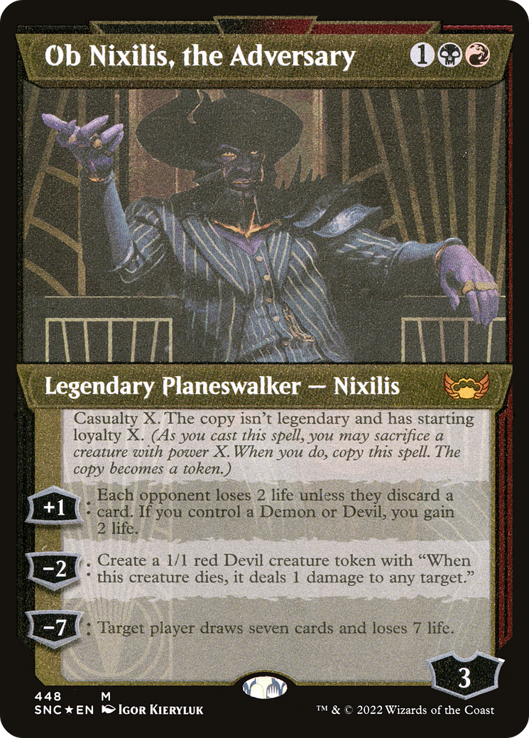 Ob Nixilis, the Adversary (Showcase) (Foil Etched) (448) [Streets of New Capenna] foil - Deck Out Gaming