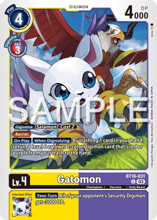 Gatomon (BT16-031) [Beginning Observer] - Deck Out Gaming