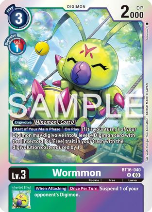 Wormmon (BT16-040) [Beginning Observer] Foil - Deck Out Gaming