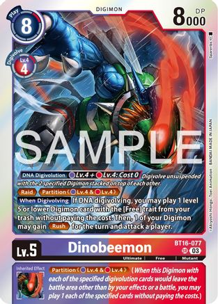 Dinobeemon (BT16-077) [Beginning Observer] Foil - Deck Out Gaming